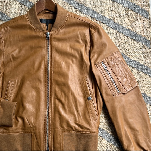 Rag & Bone Manston Lamb Leather Bomber Jacket Women M Japan Military Org$1,100 - Picture 7 of 12